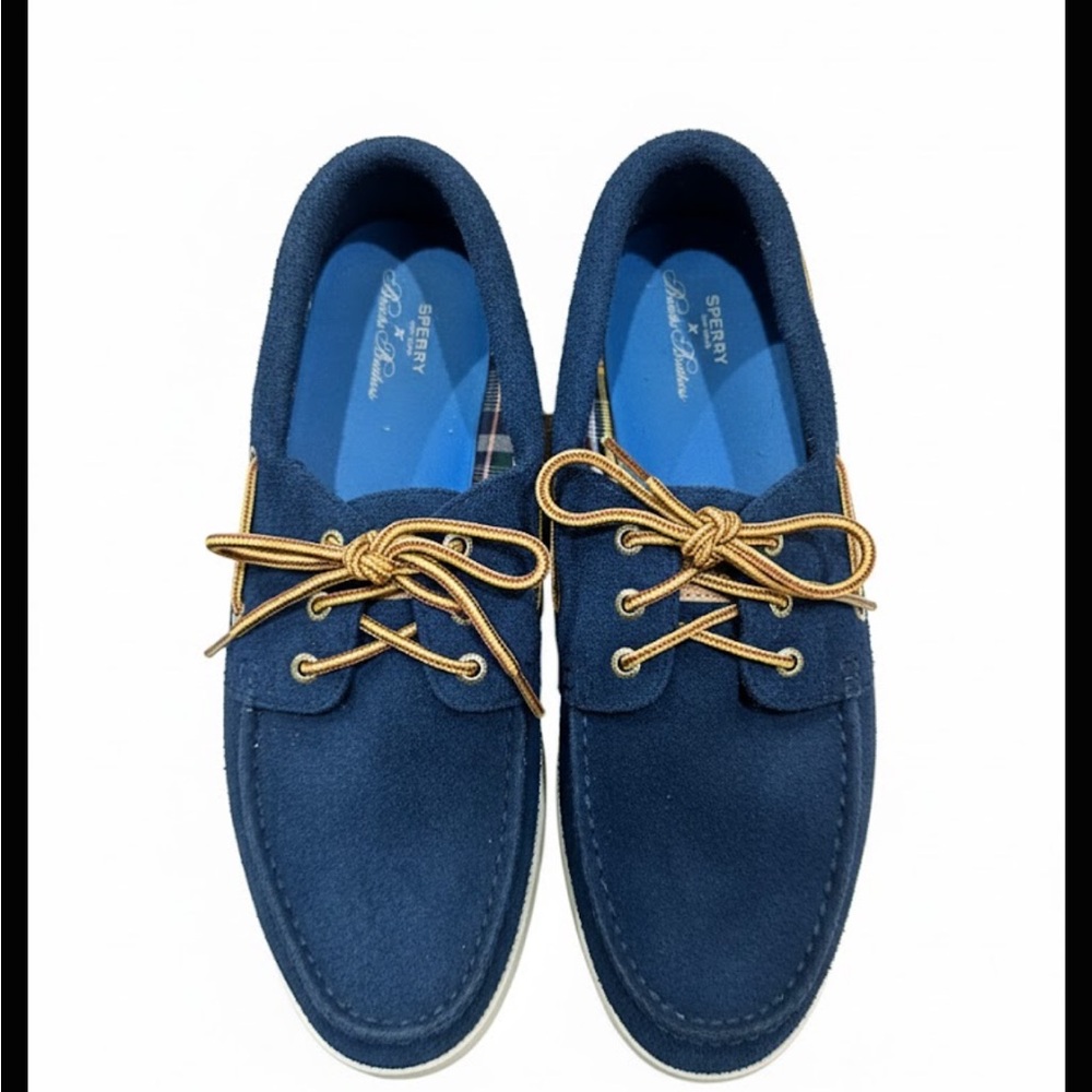Premium Sperry x Brooks Brothers Navy Suede Boat Shoes